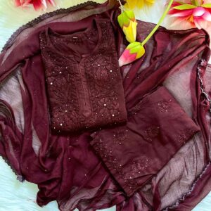 Muhasina rayon mukaish set