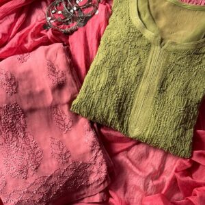 Reshima resham jaal viscose set